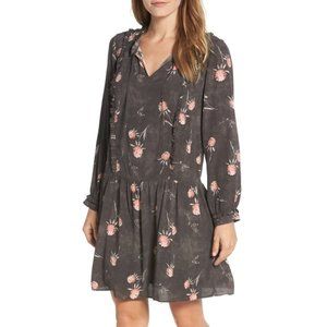 Caslon Ruffle Gray/Pink Floral Dress XXL